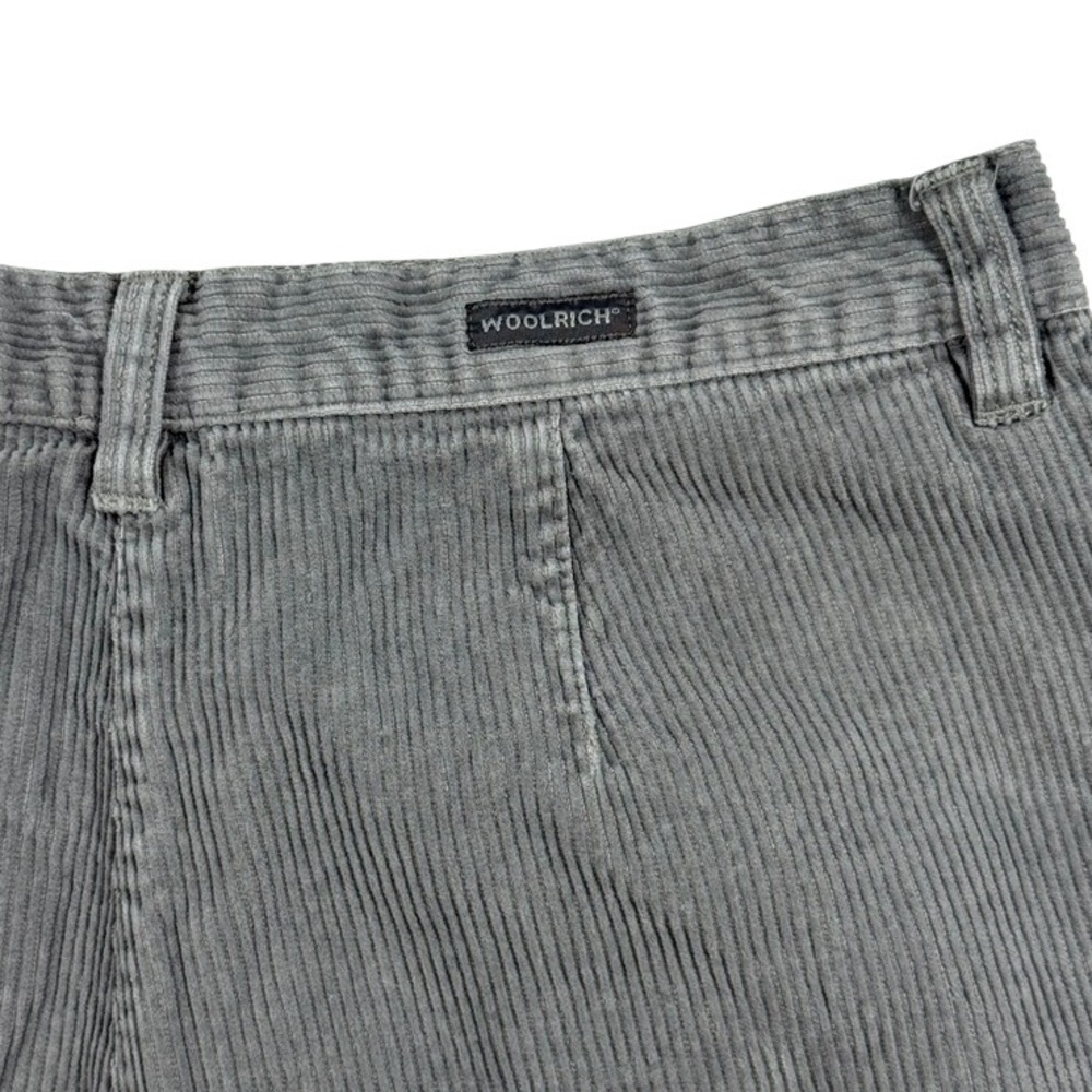 Y2K Woolrich Gray Corduroy Pants High Rise Straight Leg Whale Back Womens 10 - Picture 1 of 7